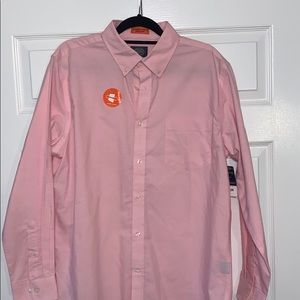 NWT Pink L button down, Comfort/Stretch
